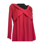 Dressfo Loose Knit Crisscross Pleated Tunic Jumper Top w Straps Size Large - $19.30