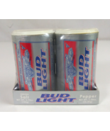 New Lorretta Foods Bud Light Genuine Salt &amp; Pepper Shakers Sealed - €12,46 EUR