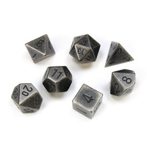 Metal Chessex Polyhedral 7-Die Set - Dark Metal - £45.87 GBP
