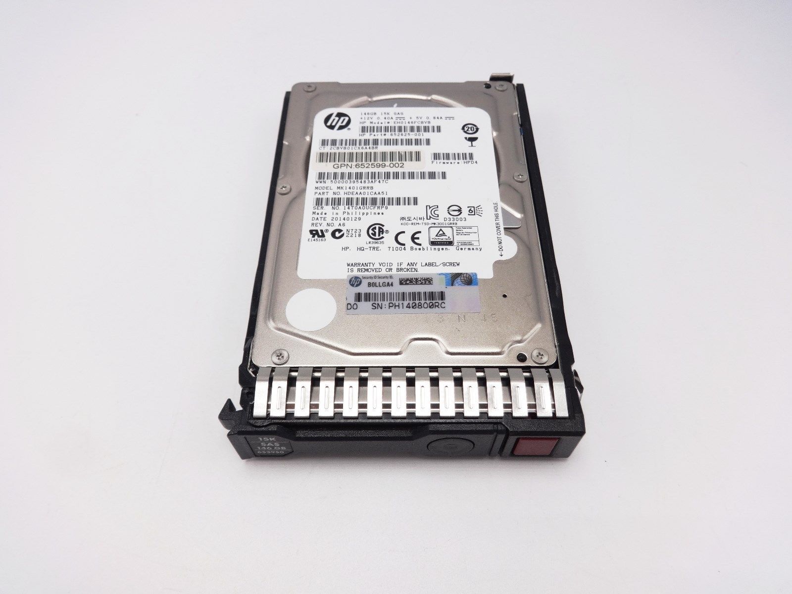 HP 653950-001 146GB 6G SAS 15K 2.5IN Hard Drive 652605-B21 - $19.79