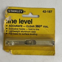 Vintage STANLEY No. 42-187 Aluminum Case Line Level Made in USA NOS - £10.32 GBP