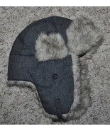 Mens Hat Trapper Urban Pipeline Gray Wool Blend Winter Cap Earflaps-sz OS - $17.82