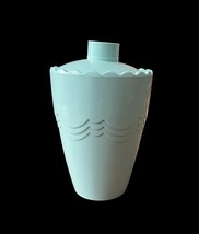 HTF Martha Stewart Everyday Turquoise Scalloped Plastic Covered Storage ... - $18.57