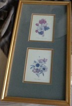 Beautiful Contemporary Set of Two Floral Prints - Framed &amp; Matted - EXC CND - £54.50 GBP