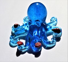 Blue octopus, whimsical ocean decor, sealife, octopi, octopuses, Kraken fans - £7.81 GBP