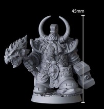 32mm total 45mm Resin Model Kit Warrior Dwarf Unpainted - $26.89