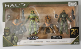 Halo World Of Halo Scale Combat Evolved &amp; Infinite 12 Piece Action Figure Set - £18.94 GBP