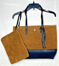 Mark &amp; Hall Tan and Black Tote Bag &amp; Matching Organizational Bag U216 - £27.96 GBP