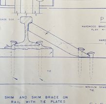 1974 Railroad Bangor Aroostook Original Blueprint Shimming Bracing H5b D... - €18,82 EUR