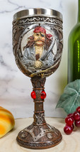 Ebros Pirate Captain Sparrow And Hook Blunderbuss Cutlass Wine Goblet Chalice - £18.97 GBP