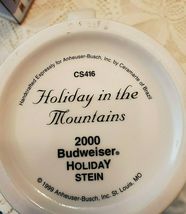 BUDWEISER 2000 HOLIDAY STEIN "HOLIDAY IN THE MOUNTAINS" image 5