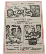 1942 July 9th-25th Dalton Theatre Movie Showtimes Program war time playbill - $16.34 CAD