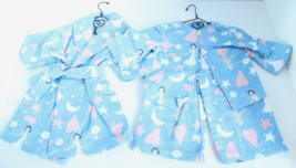 Handmade Pajama Set With Robe For 18 Inch Dolls (American Girl) Blue, Pi... - $15.88