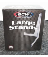 Box of 25 BCW Large Stands for Photos / Postcards / Oversized Sport Cards - $47.74 CAD
