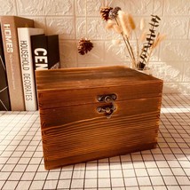 TTLL Decorative boxes made of wood Rugged hinged box Decorative Storage ... - $34.98