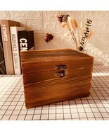 TTLL Decorative boxes made of wood Rugged hinged box Decorative Storage ... - £27.52 GBP