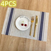 Set Of 4 Pvc Kitchen Table Placemats Non-Slip Heat Insulation Dining Pla... - £9.86 GBP