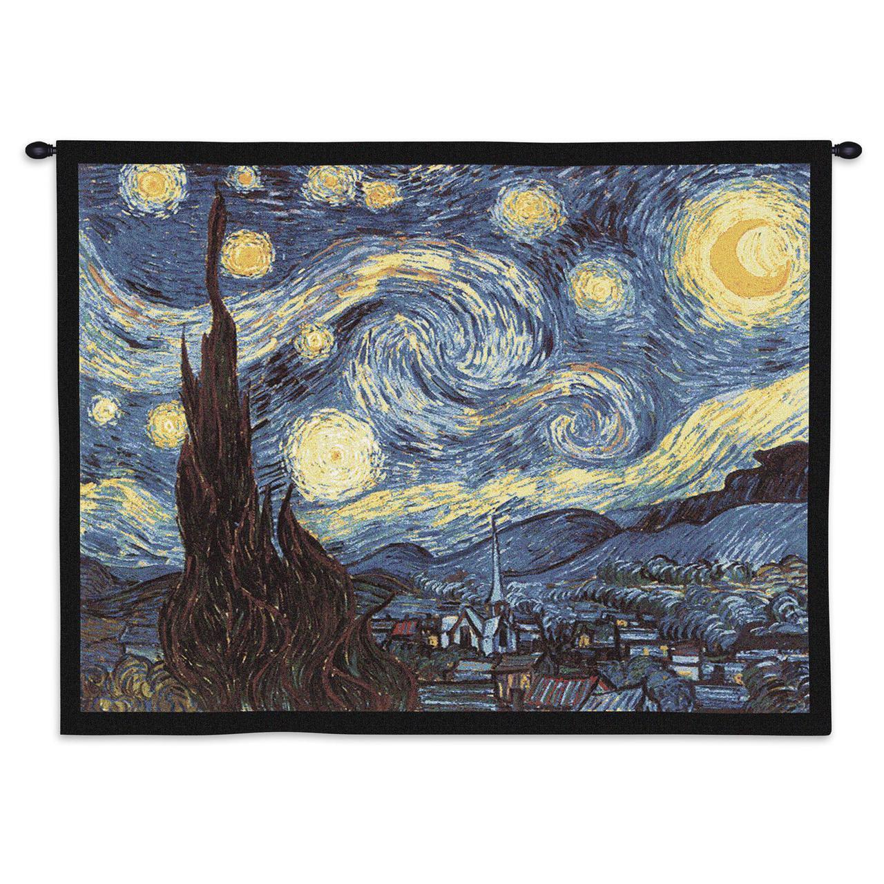 34x26 STARRY NIGHT Van Gogh Abstract Wall Hanging  - $82.00