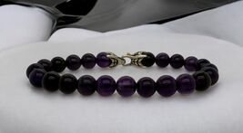 David Yurman .925 Sterling Silver Spiritual Bead Amethyst Ball Men&#39;s Bra... - $613.24 CAD