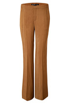 NWT $325 Theyskens Theory Dress Pants 2 Amber Gold Brown Viscose Womens Tall New - £250.36 GBP