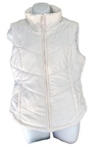 Aeropostale White Puffer Vest Sz L Womens Sleeveless Jacket Coat Fall Spring - £14.46 GBP