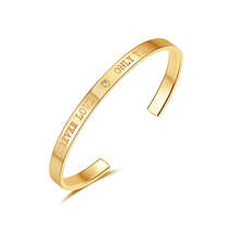 Cubic Zirconia &amp; 18K Gold-Plated &#39;Only You&#39; Cuff - £11.18 GBP