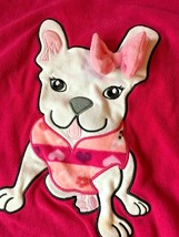 Women&#39;s Sleepwear PJ Couture  Pajama Top Pink Dog Bow Patch Sleeves Small 019-36 - £5.49 GBP