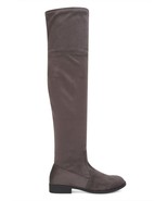 Nine West Women&#39;s Lenna Over the Knee Low Heel Boots Grey Suede Fabric, ... - £35.62 GBP