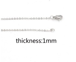 Fnixtar 10Pcs 40 45 50 55 60cm Stainless Steel Cable Chain Necklaces 1mm 1.5mm 2 - £37.10 GBP