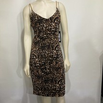 bebe 12 Animal Print Dress Knee-Length Chain Straps NEW - £28.26 GBP