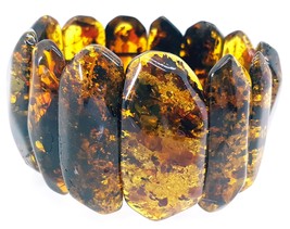 Large Baltic Amber Bracelet / Adult Women / Certified Baltic Amber - $119.95
