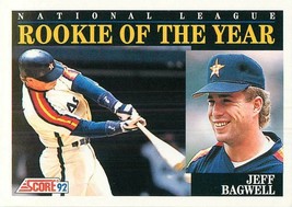 1992 Score Rookie of The Year Jeff Bagwell #793 Houston Astros ROOKIE RC - $1.77