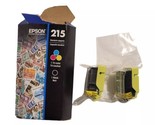 Epson 215 Black &amp; Tri Color Ink Cartridges T215120-BCS 09/2026 Open Box - £18.15 GBP