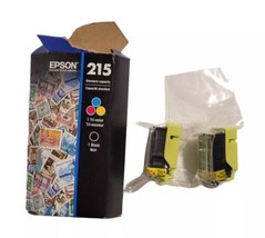 Epson 215 Black &amp; Tri Color Ink Cartridges T215120-BCS 09/2026 Open Box - £18.19 GBP