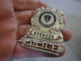 spencer Massachusetts police department   hat badge bx 14 - $45.99