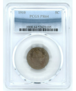 1910 Liberty Head Nickel 5C Von PCGS Als PR64 Proof Nickel Bewertet! - $682.10