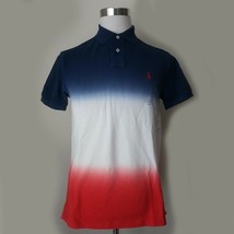 POLO Ralph Lauren Men Size M (20x28) Short Sleeve Slim Shirt Blur Whtie Red NWT  - £72.29 GBP