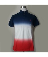 POLO Ralph Lauren Men Size M (20x28) Short Sleeve Slim Shirt Blur Whtie ... - £73.44 GBP