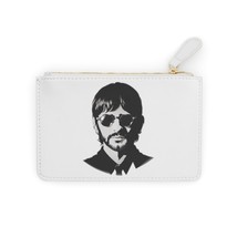 Personalized Mini Clutch Bag: Faux Leather, Zip Closure, Black and White Ringo S - £20.30 GBP