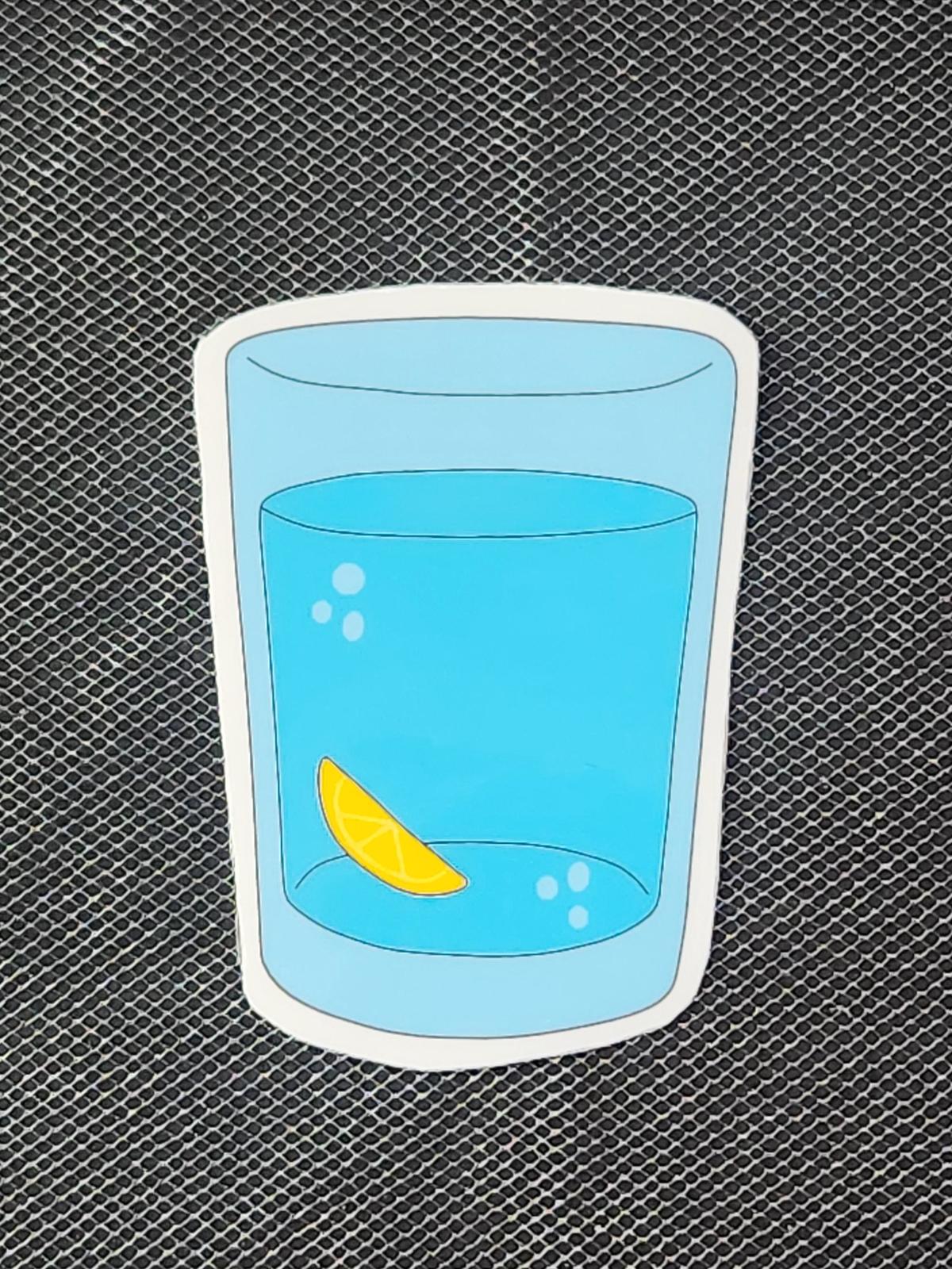 Glass of Water Sticker - $1.65