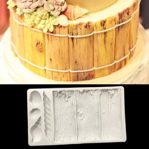 Wood Fondant Cake Mold Candy Cookies Silicone Molds Pastry Chocolate Biscuits - £20.60 GBP