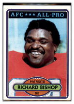 1980 Topps Richard Bishop New England Patriots All-Pro RC Football Card - Vintag - £2.73 GBP
