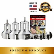 Lumberjack Tools 1&quot;, 1-1/2&quot; &amp; 2&quot; Pro Master Kit PSK3 Log Furniture Tenon... - $603.93 CAD