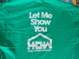 Vintage 80&#39;s HOME OWNERS WARRANTY Green Punk Rock Real Estate T Shirt M - $14.80