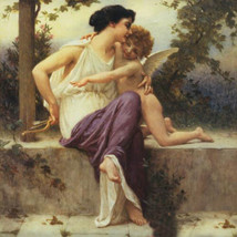 Art Oil painting Guillaume Seignac Cupid Disarmed in forest hand painted canvas - £59.64 GBP