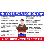 Vote for nobody, a politician you can trust sticker - £5.46 GBP+