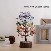 Large Seven Chakra Tree 7 Chakra tree Crystal Gem Tree CHRISTMAS TREE Handmade - £14.45 GBP+
