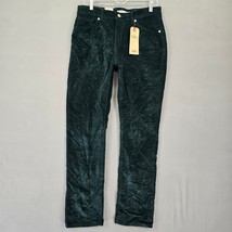 Levi Strauss Women Pants Size 10 Green Forest Stretch Straight Retro Corduroy - £30.25 GBP