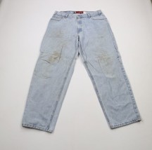 Vintage 90s Levis Silvertab Mens 36x30 Distressed Baggy Wide Leg Denim Jeans USA - £77.80 GBP