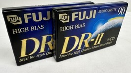 Lot 2 Fuji DR-II 90 Type II CrO2 Extraslim Blank Cassette Tapes NEW - SE... - £8.50 GBP